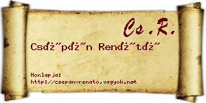 Csépán Renátó névjegykártya