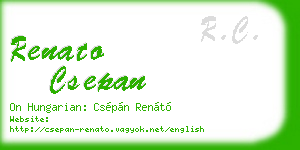 renato csepan business card