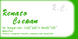 renato csepan business card